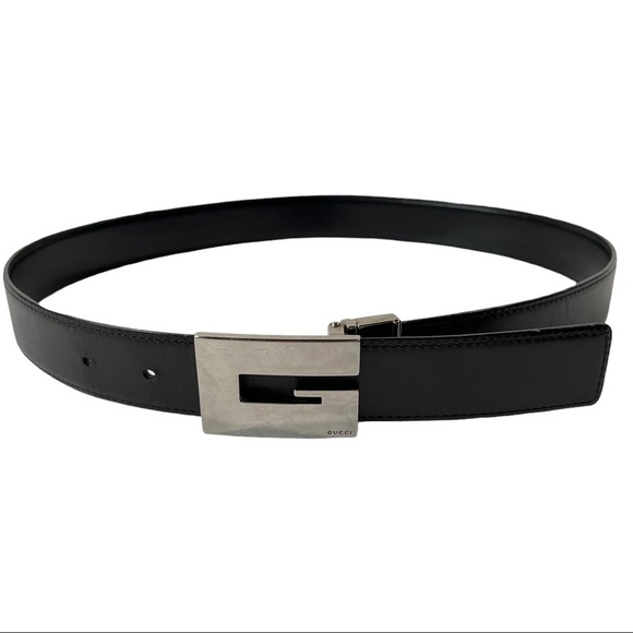 GUCCI G vintage logo leather belt - Picture 11 of 11